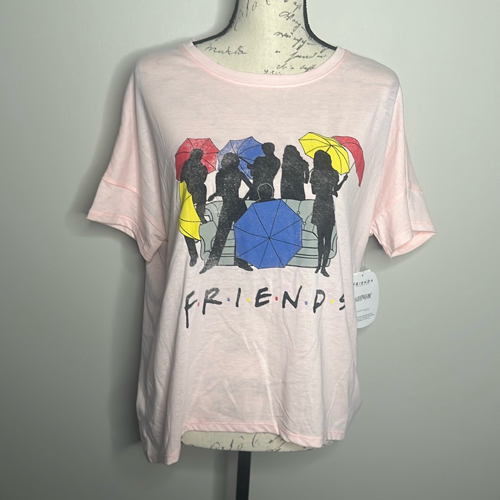 Pink Friends Sleep Shirt Sleepwear Pj